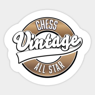 Chess vintage all star logo Sticker